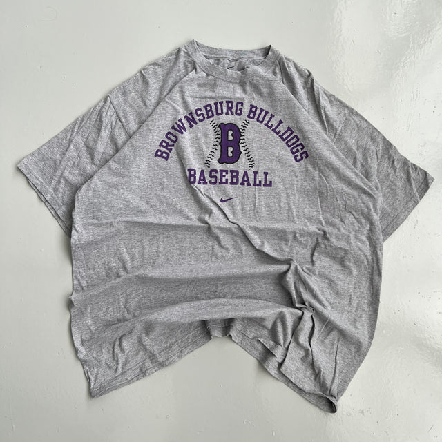 NIKE BROWNSBURG BULLDOG BASEBALL CENTERSWOOSH TEE - XXL