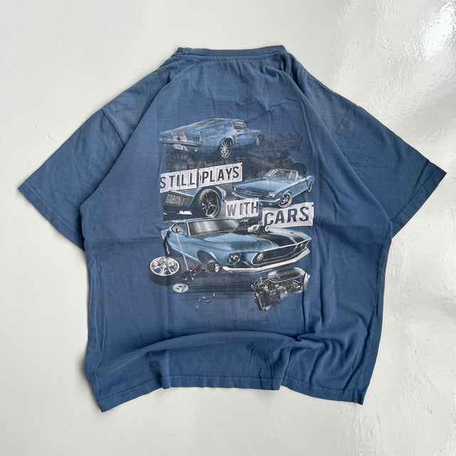 NEWPORT BLUE CAR TEE - XL