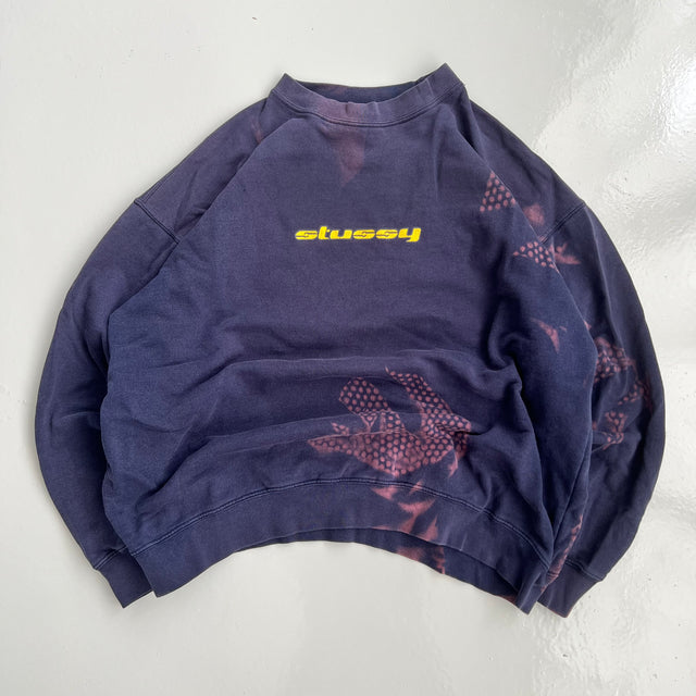 STUSSY 90'S SPELLOUT SWEATSHIRT - LARGE