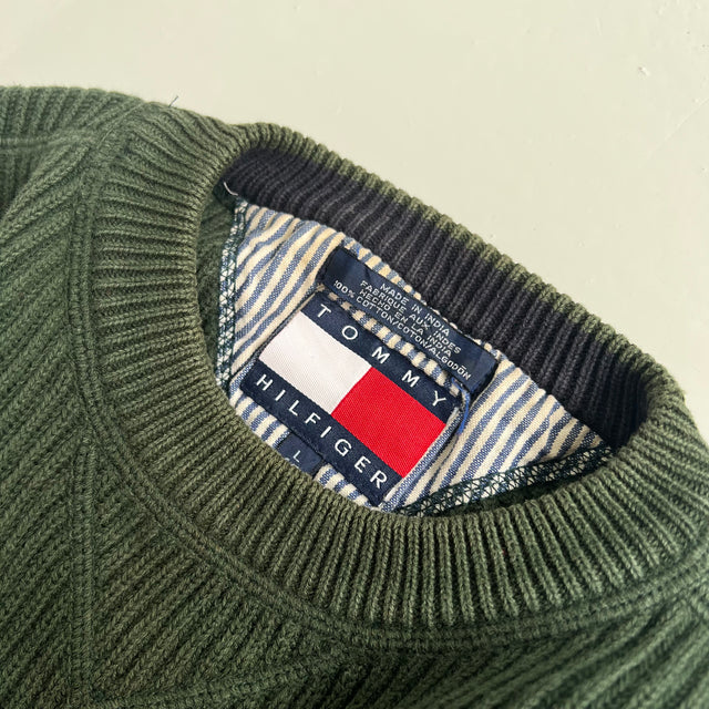 TOMMY HILFIGER CRESTED CORDOURY KNIT - LARGE