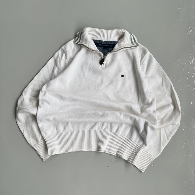 TOMMY HILFIGER 1/4 ZIP SWEATSHIRT - SMALL