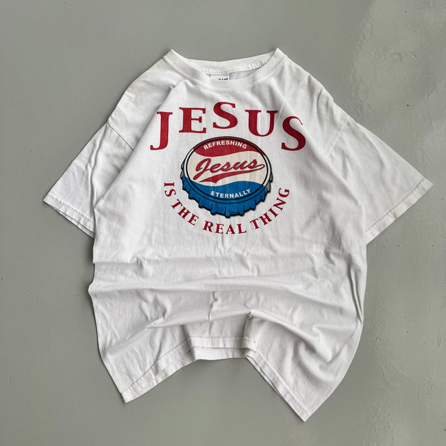 'JESUS IS THE REAL THING' TEE - MEDIUM