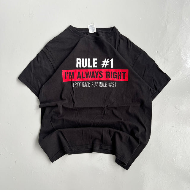 'RULE #1' STATEMENT TEE - MEDIUM/LARGE