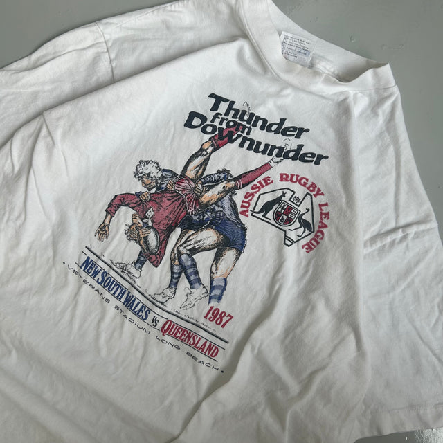 'THUNDER FROM DOWN UNDER' 1987 WRESTLING TEE - MEDIUM